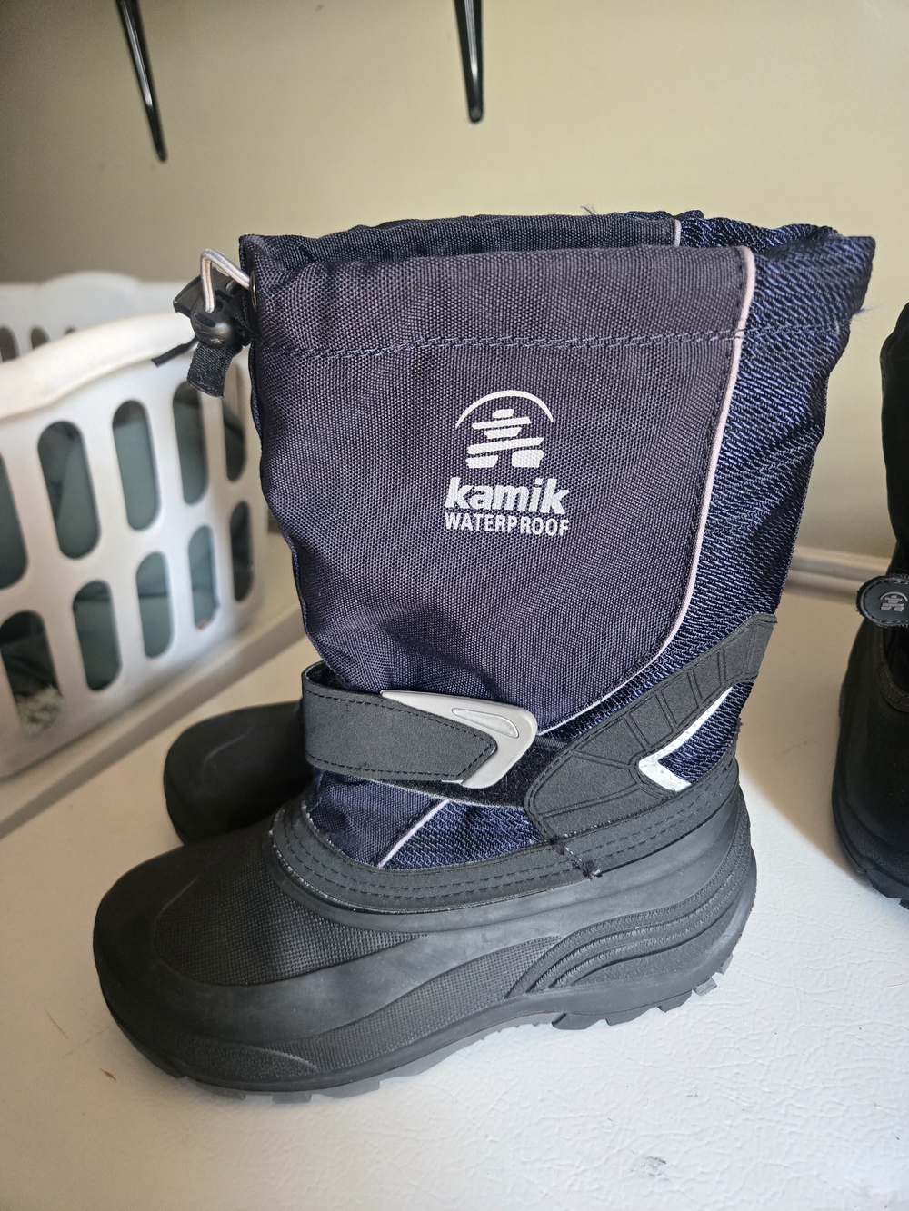Kids Navy Kamik Winter Boots